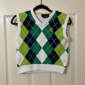 Green Argyle Sweater Vest
